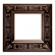 Рамка на 1 пост гор./верт., цвет copper