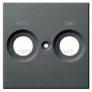 Накладка телевизионной розетки c надписью TV+SAT System M Merten антрацит