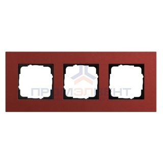 Рамка 3-ая Gira Esprit Linoleum-Multiplex Красный
