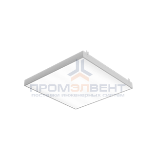 Светодиодный светильник "ВАРТОН" грильято накладной 588*588*50мм 36 ВТ 4000К с планками для подвеса  с функцией аварийного освещения