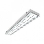 Светодиодный светильник "ВАРТОН" спортивный накладной 1195*200*50мм 36 ВТ 2700К с защитной сеткой с функцией аварийного освещение