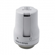 Головка термостатическая STOUT - M30x1.5 (регулировка 2-29°C, цвет белый)