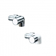 Правосторонний трехосевой запорный вентиль LadyFAR TOP line, сереб.