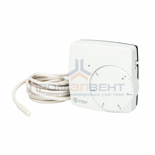 Термостат комнатный проводной STOUT WFHT-DUAL (с выносным датчиком, длина кабеля 3м.)