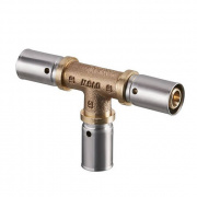 Тройник Oventrop Cofit P - 16x2.0 (прессовой, бронза)