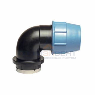 Переход на внутреннюю резьбу угловой UNIDELTA 1009 - 63 x 2"1/2 (винтовой, для труб ПНД)