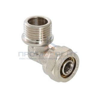 Переход на наружную резьбу угловой VALTEC VTm.353 - 16 x 3/4" (винтовой, для металлопласт.труб)