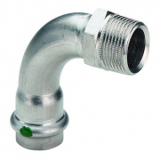 Переход на наружную резьбу угловой Viega G1 Sanpress Inox 2314 - 22 x 3/4" (прессовой, нерж.сталь)