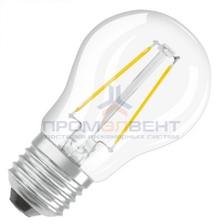 Лампа филаментная светодиодная шарик Osram LED PCL P40D 5W 827 230V CL E27 DIM 470lm Filament