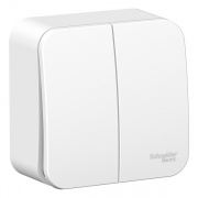 Выключатель 2-клавишный (cх.5) Blanca Schneider Electric 6А 250В белый