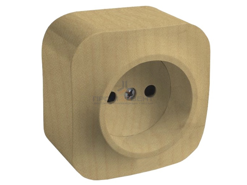 Розетка Legrand Quteo без заземления дерево [уп 20шт]