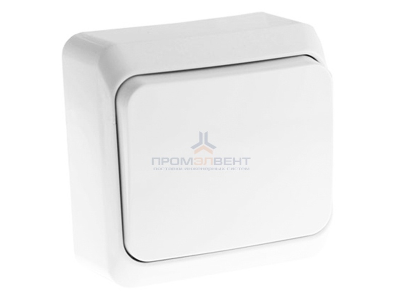 Переключатель одноклавишный Этюд белый [уп 25 шт]