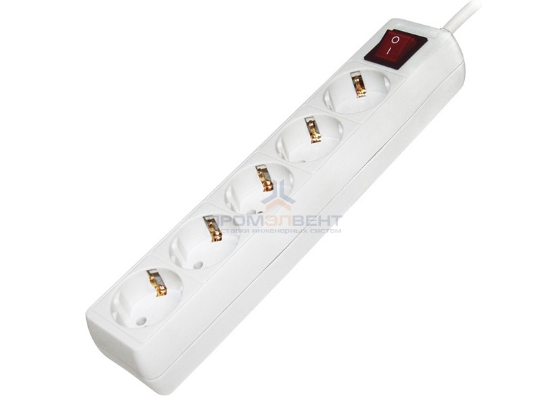 Удлинитель У05К-выкл. 5 мест 2Р+PЕ/3метра 3х1мм2 16А/250 IEK