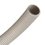 Труба ПВХ гибкая гофр. д.25мм, сверхтяжёлая без протяжки, цвет серый [бухта 50м]