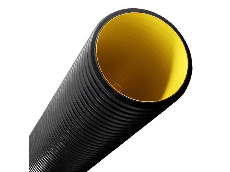 Труба жесткая двустенная для кабельной канализации DKC, (8кПа) д160 мм, цвет черный [уп.6м]