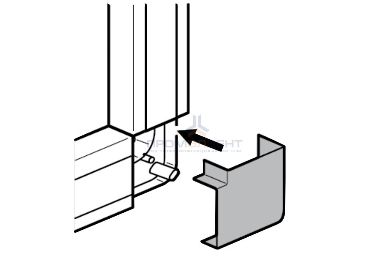 Плоский угол 40x16мм Legrand METRA