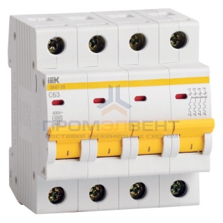 Автоматический выключатель ВА47-29 4Р 25А 4,5кА характеристика С ИЭК (автомат)