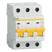 Автоматический выключатель ВА47-29 3Р 6А 4,5кА характеристика D ИЭК (автомат)