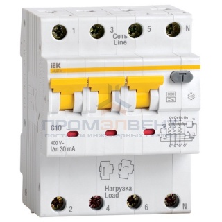 Дифференциальный автомат АВДТ 34 C10 30мА ИЭК