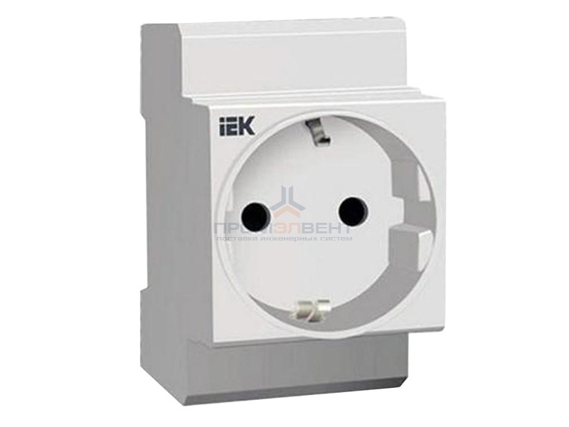 Розетка щитовая с заземлением на DIN-рейку ИЭК