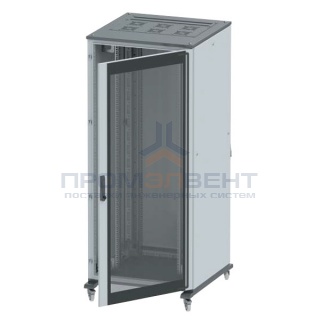 Напольный шкаф 47U Ш800хГ1000 передняя дверь стекло,задняя глухая дверь, крыша укомплектована вводом
