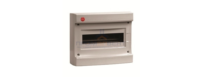 Щиток настен. без дверцы 12мод., IP40, серый , с клеммн.блоком в компл. 1х87512