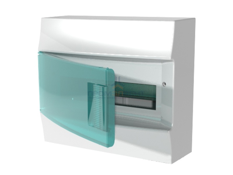 Бокс настенный ABB Mistral41 12М зеленая дверь без клеммного блока