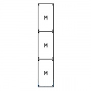 Панель с монтажной платой 1ряд/9 реек